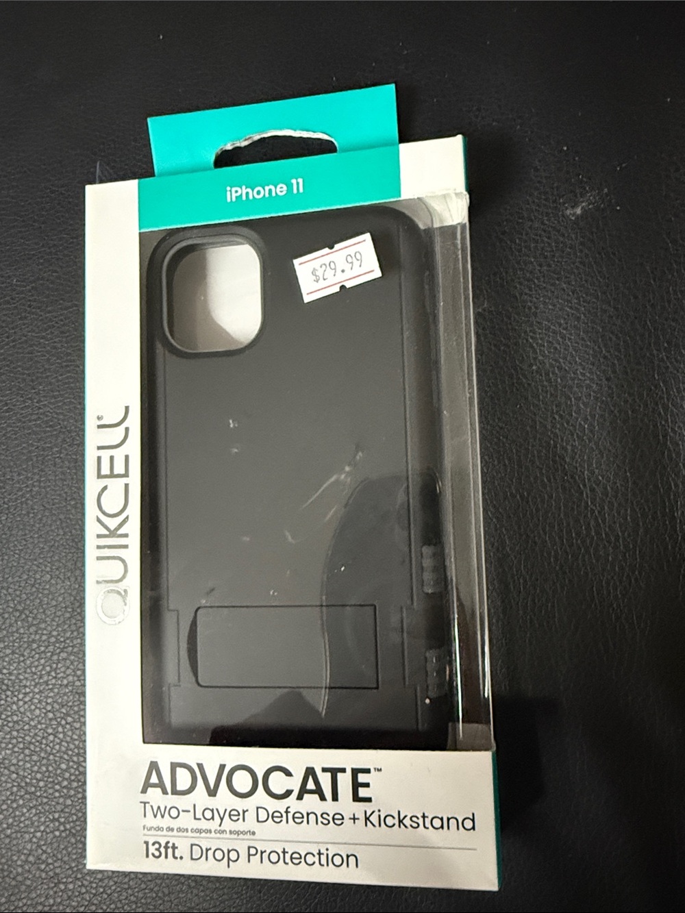 Quickcell Advocate Two-Layer Defense Kickstand Case for iPhone 11 - Black